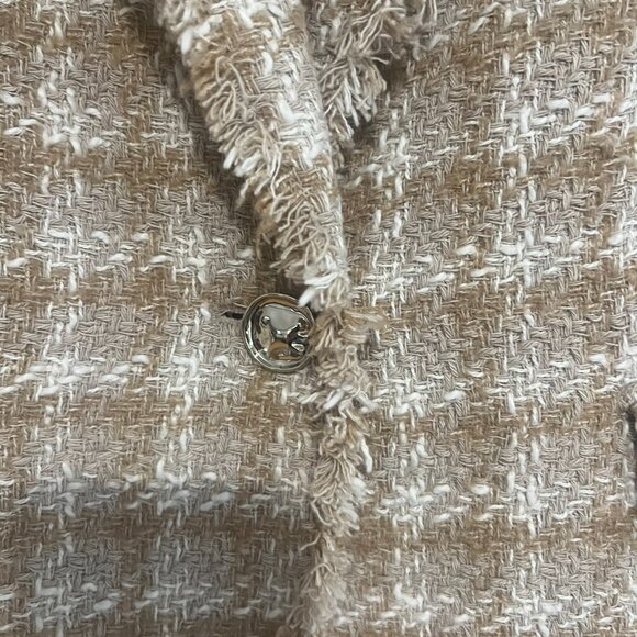 Mango Tweed blazer with jewel button - Size Medium - EUC - Picture 6 of 13
